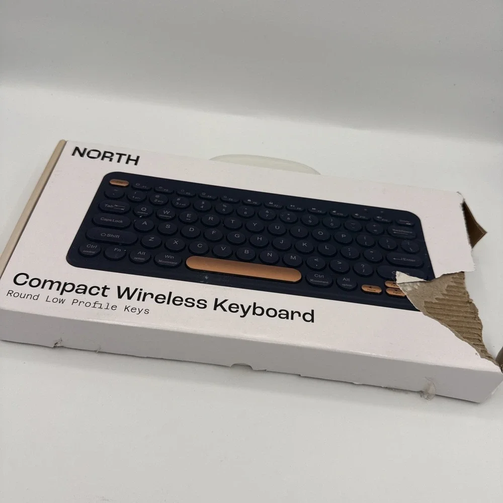 North Compact Round Key Wireless Keyboard -‎ Navy